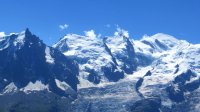 ..Aiguille du Midi, Mont Blanc du Tacul, Mont Maudit und Mont Blanc..