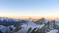 ..Sunrise auf Matterhorn, Zinalrothorn und Dent Blanche..